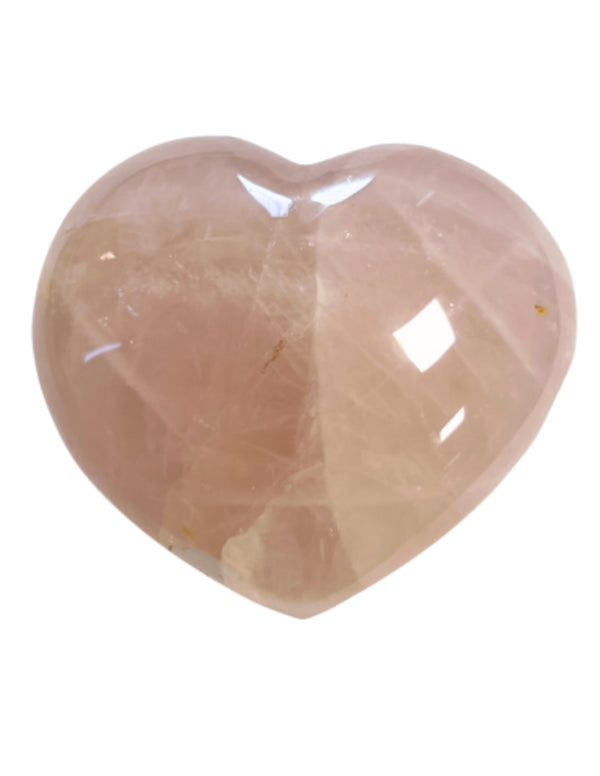 Roze kwarts edelsteen hart 250-300 gram