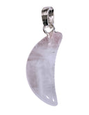 Roze kwarts edelsteen maanhanger 20 mm
