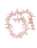 Roze kwarts longdrop kralen streng
