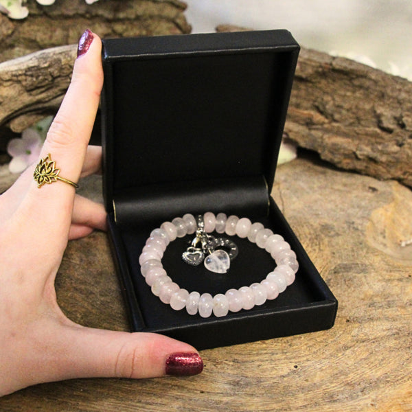 Edelsteen Armband Rozenkwarts Rond Ruby Mania