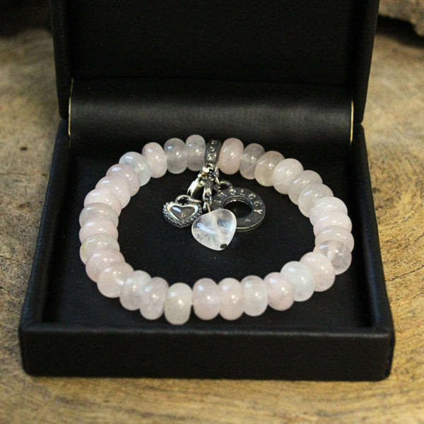 Edelsteen Armband Rozenkwarts Rond Ruby Mania