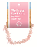 Rozenkwarts splitarmband + kaart