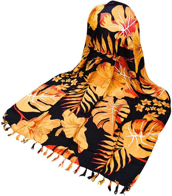 Om Namaste Sarong Oranje Bladen Mooie Zomer Strand Sauna Decoratie
