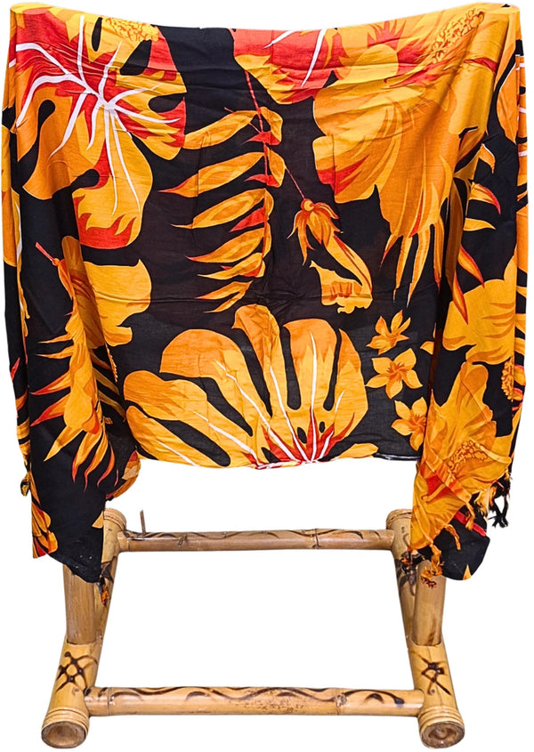 Om Namaste Sarong Oranje Bladen Mooie Zomer Strand Sauna Decoratie
