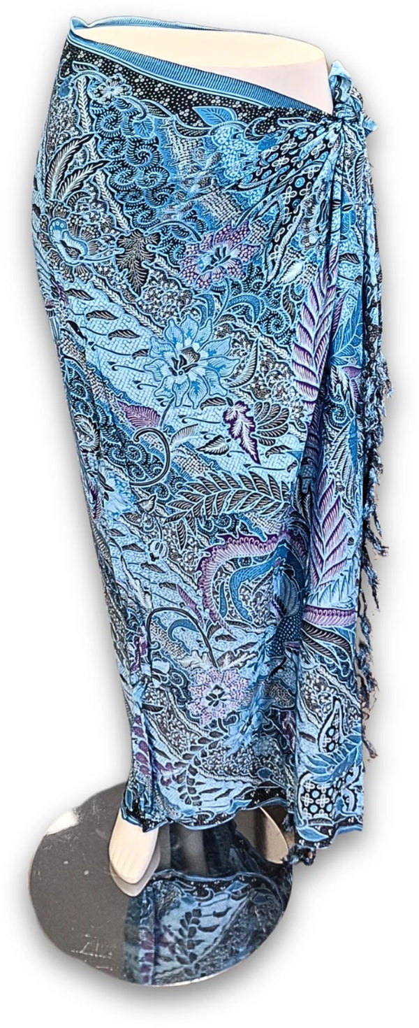 Sarong - 019 - Blauwe pracht van Om Namaste - Pareo Saunadoek Wikkeljurk