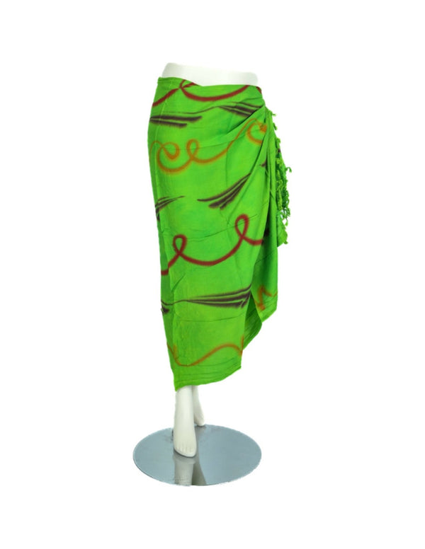 Sarong - 164 - golven - groen van Om Namaste - Pareo Saunadoek Wikkeljurk
