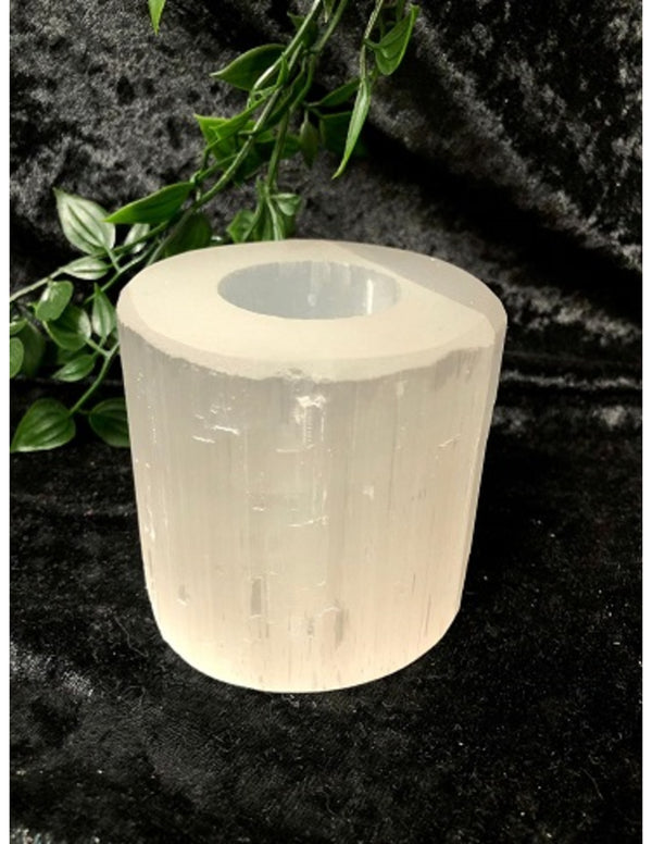 Waxinelichthouder Edelsteen Seleniet (8 cm)