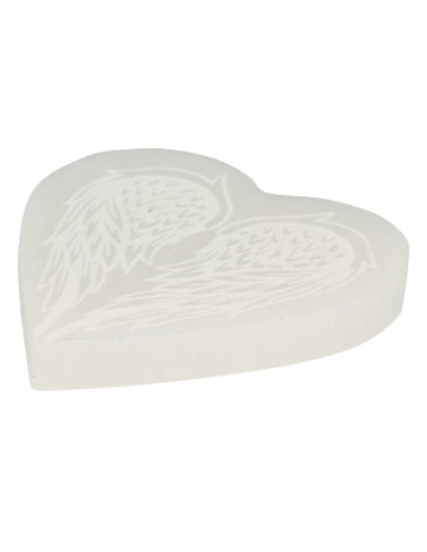 Seleniet Hartvorm Engelenvleugel Oplaadsteen Marokkaanse Herkomst