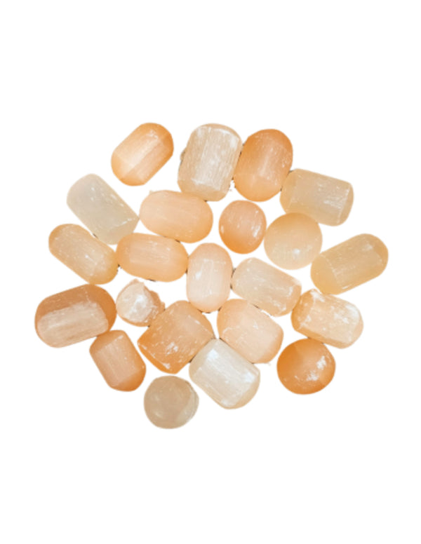 Seleniet oranje trommelstenen 500 gr. (mt3)