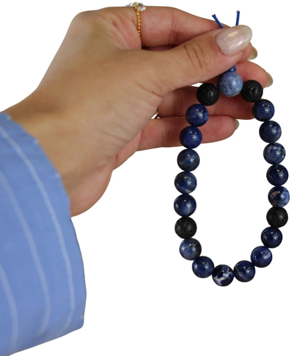 Edelsteen Armband Sodaliet Powerbead (21 cm)