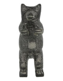 Speksteen beer staand zwart 8,5 cm