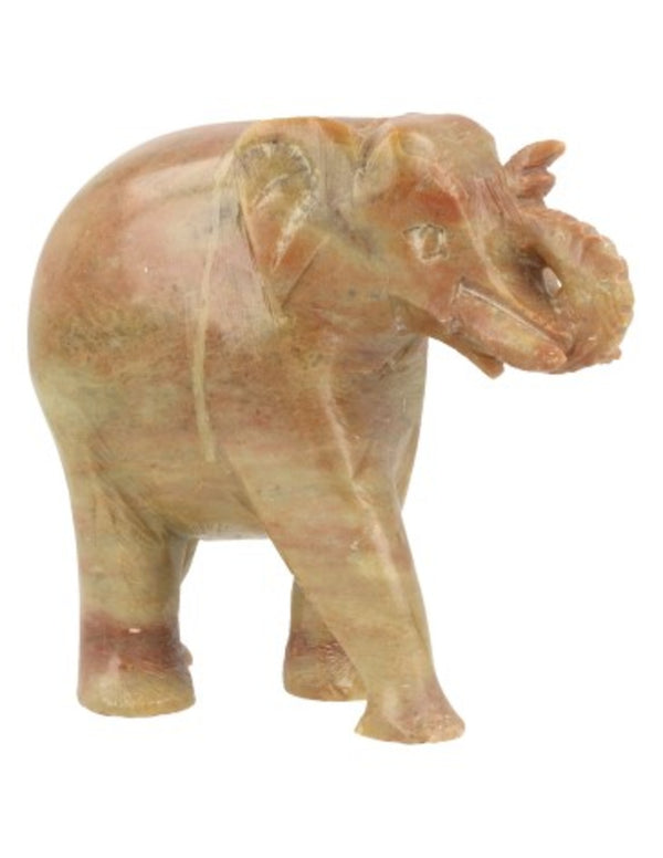 Speksteen olifant groen 8 cm