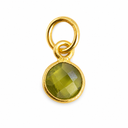 Geboortesteen Hanger Augustus Peridoot 925 Zilver &amp; Verguld (6 mm)