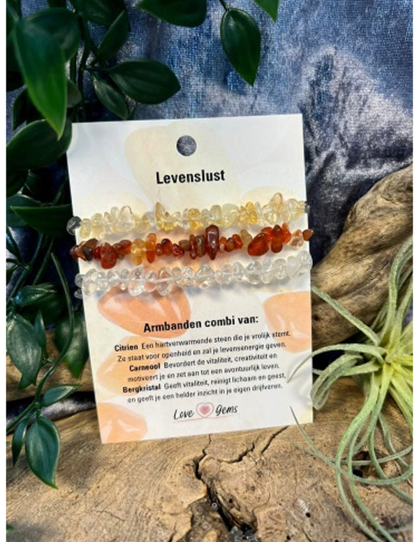 Edelsteen Splitarmband Levenslust