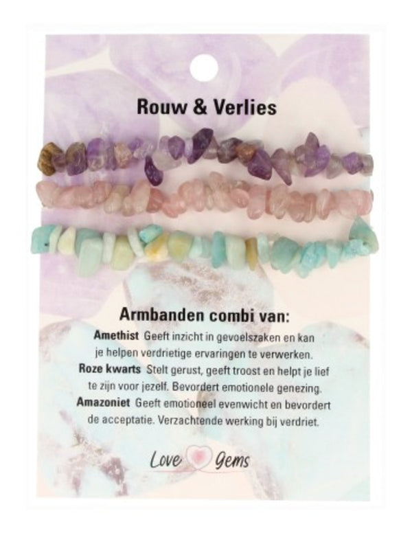 Edelsteen Splitarmband Rouw &amp; Verlies