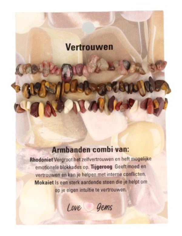 Edelsteen Splitarmband Vertrouwen