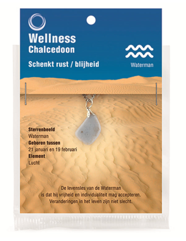 Edelsteen Hanger Sterrenbeeld Waterman - Chalcedoon