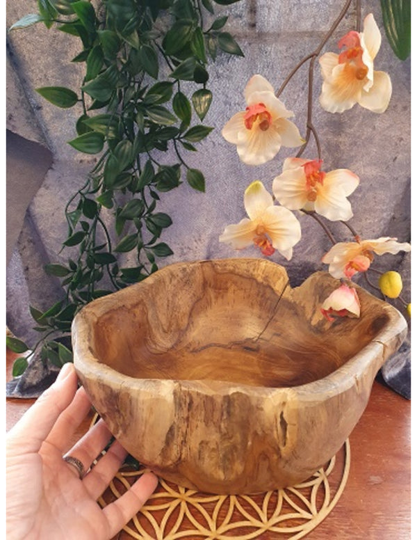 Decoratieve Schaal Teakhout (ca. 25x15 cm)