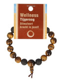 Tijgeroog powerbead mannen armband + kaart 21 cm
