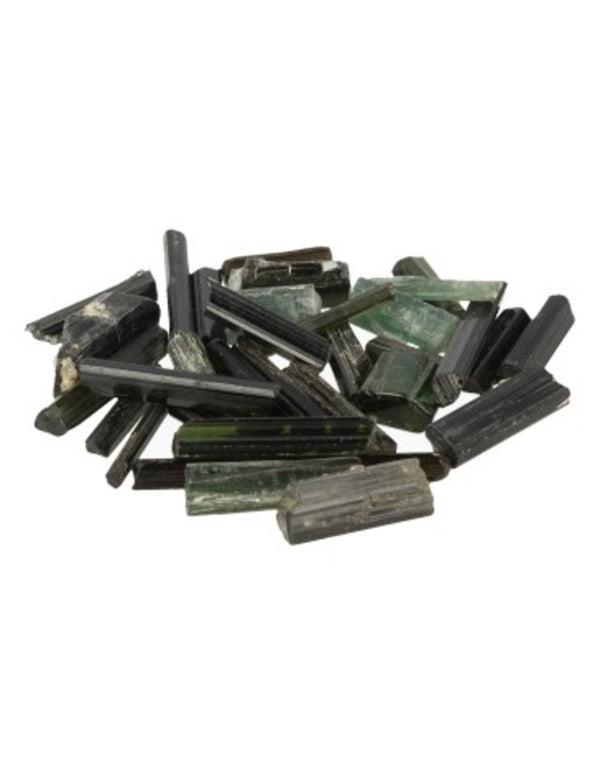 Groene Toermalijn Ruwe Staafjes 10 Gram Zakje 1-3 cm Lengte