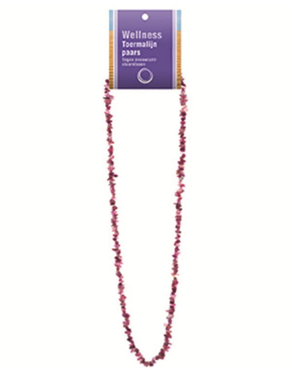 Toermalijn paars splitketting + kaart