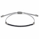 Toermalijn zwart sparkle armband met schuifknoop
