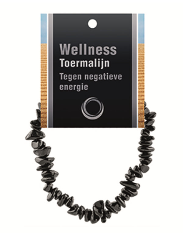 Toermalijn zwart splitarmband + kaart