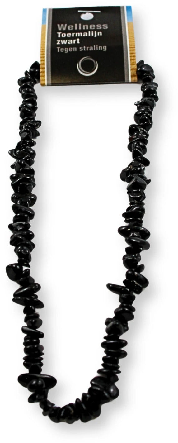 Toermalijn zwart splitketting + kaart