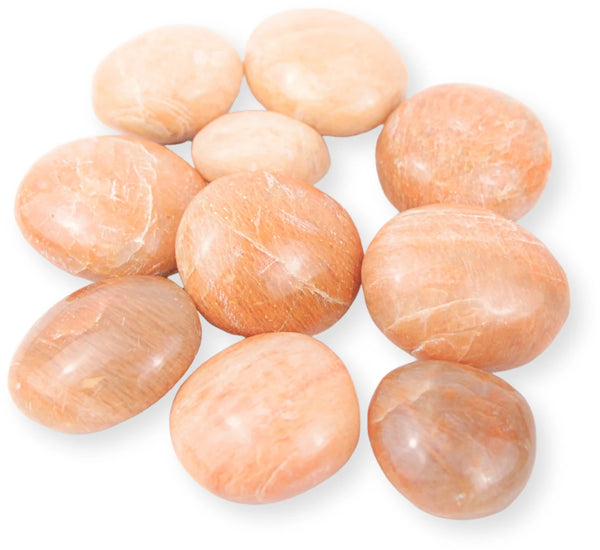 Trommelstenen 250 gr. Maansteen oranje (mt3)
