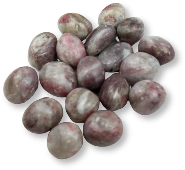 Trommelstenen 250 gr. Toermalijn roze in Lepidoliet (mt3)