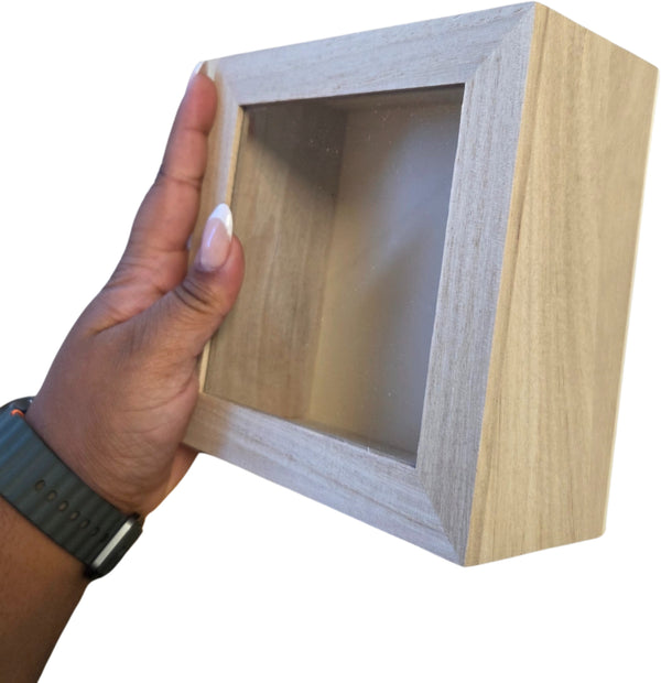 Houten Verpakkingsdoosje Glazen Deksel