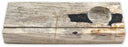 Versteend hout kaartenhouder met waxinelicht houder(rechthoek)