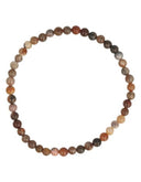 Kralen Armband Versteend Hout - 4 mm