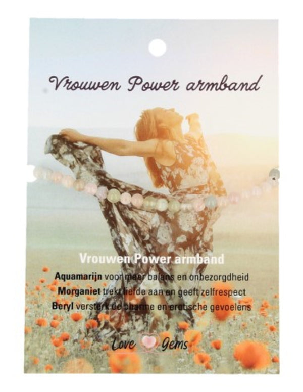 Vrouwen power armband kralen 4 mm - Love Gems