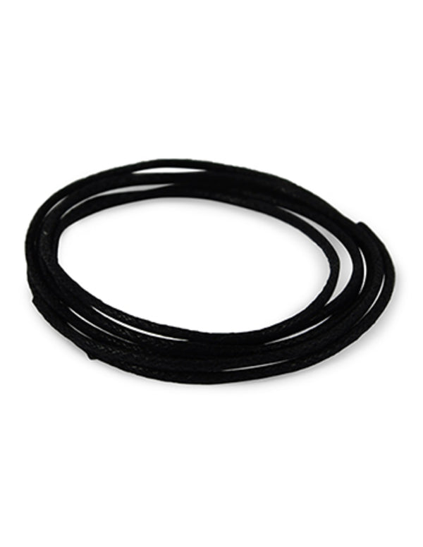 Waskoord 2 mm zwart, per meter
