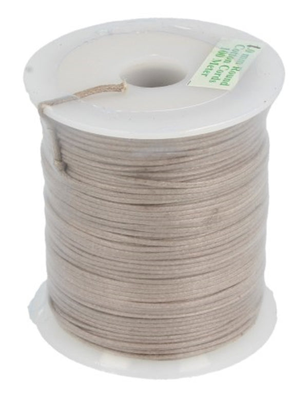Waskoord Rol Grijs (100 meter - 1 mm)