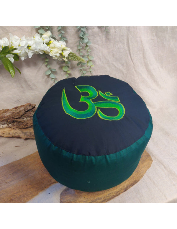 YogaStyles Meditatiekussen Symbolic Ohm Groen Zwart Design