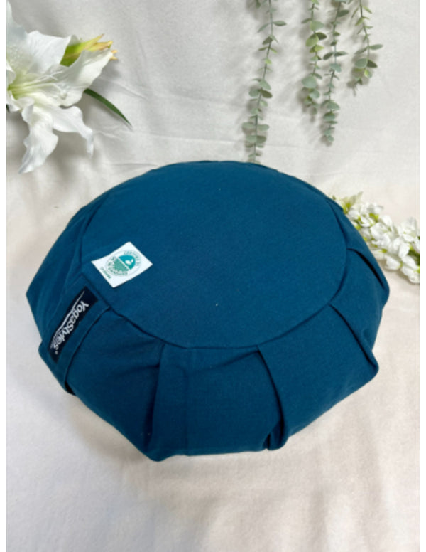YogaStyles Organic Zafu Meditatiekussen Petrol Biologisch Katoen