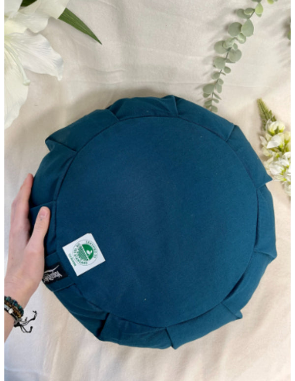 YogaStyles Organic Zafu Meditatiekussen Petrol Biologisch Katoen