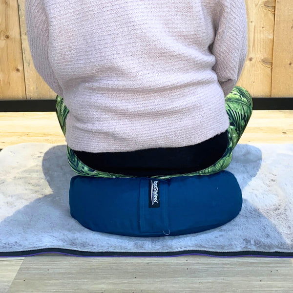 YogaStyles Meditatiekussen Pro-Moon Petrol India Design