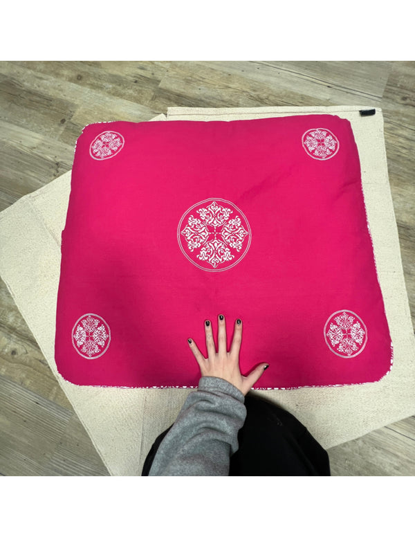 YogaStyles Zabuton Kussen Roze Comfortabel Duurzaam Stijlvol Meditatie Yoga