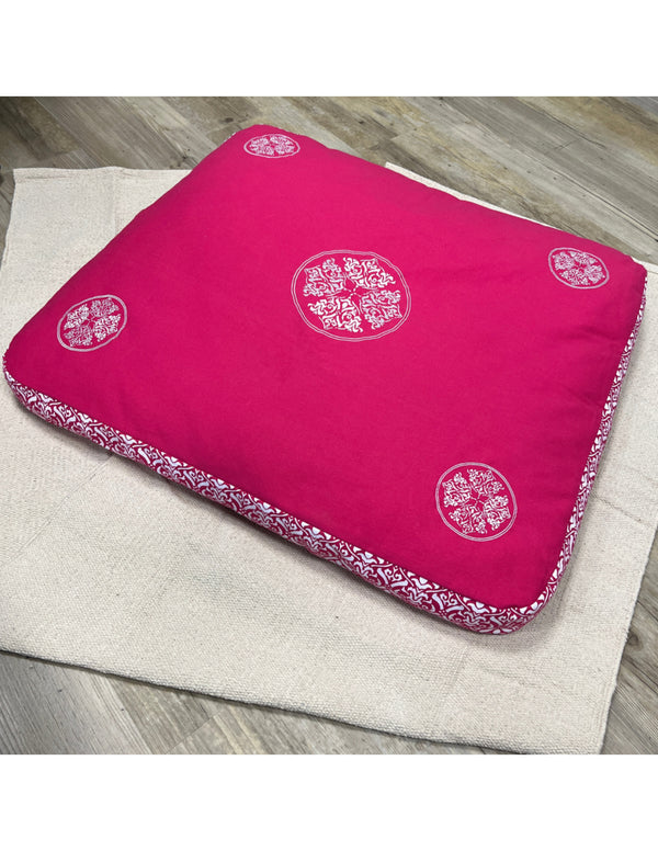 YogaStyles Zabuton Kussen Roze Comfortabel Duurzaam Stijlvol Meditatie Yoga
