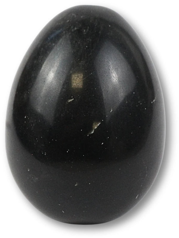 Yoni ei Obsidiaan zilver 47x34 mm