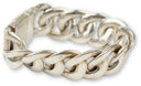 Zilveren dikke schakelarmband