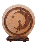 Zoutsteen Lamp Deco Fairy Moon Inclusief Kabel en Lampje