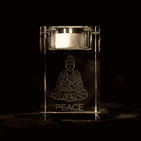 Kristallen Kandelaar &apos;Boeddha Peace&apos;