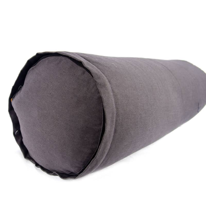 yoga bolster rond antraciet grijs