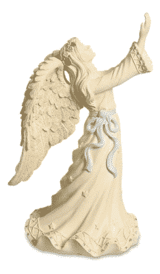 Engelbeeldje Angel Star Bloemen - 15 cm