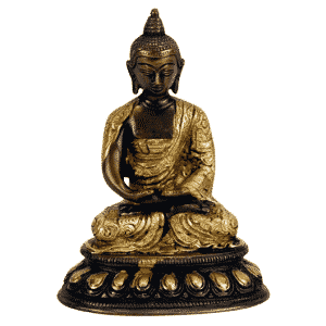 Japanse Boeddha Beeld Messing Amithaba - 15 cm