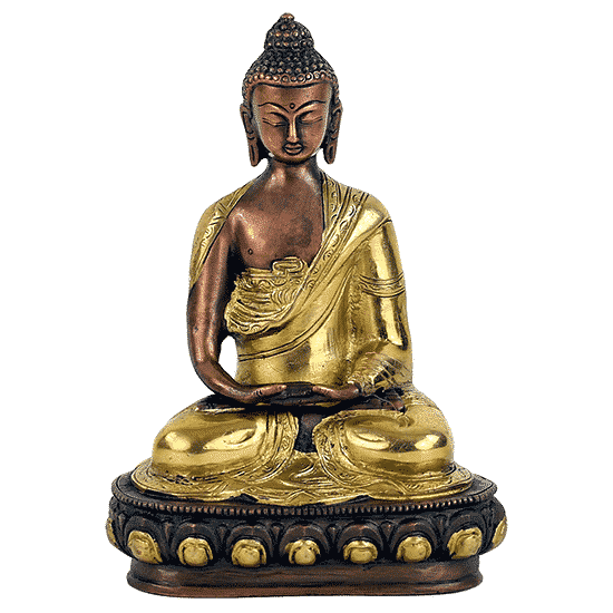 Boeddha Amithaba beeld tweekleurig